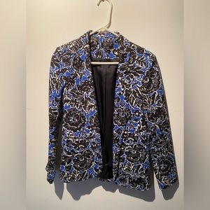 Topshop Blazer with Modern Floral Pattern - Size 8